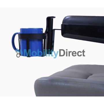Cup Holder for Scooters/Power Chairs with Padded Armrest Attachment by Diestco