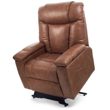 Golden PR-442 Deluna Rhea Lift Chair Acorn Lifted Left Angle