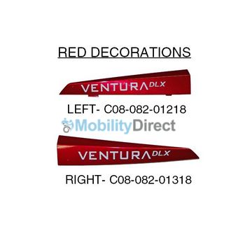 Drive Medical Ventura DLX Red Battery Shroud Inserts