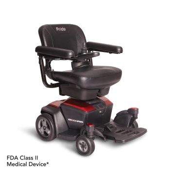 Pride Go Chair Power Wheelchair  Ruby Red